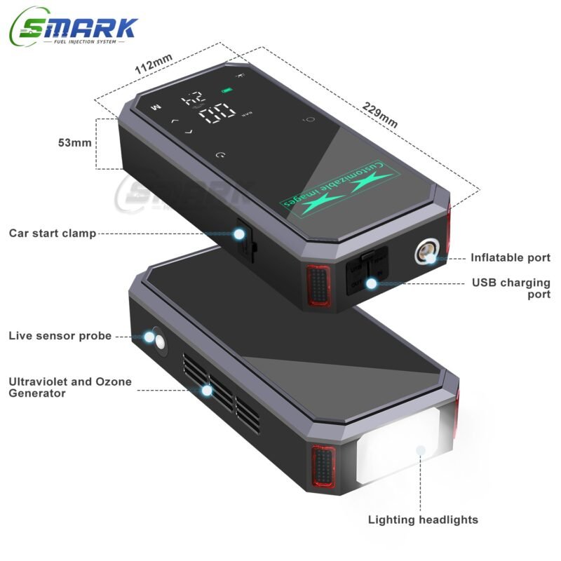 Multifunctional air pump-CAR JUMP STARTER Safely jump start a dead battery in seconds - 图片 2
